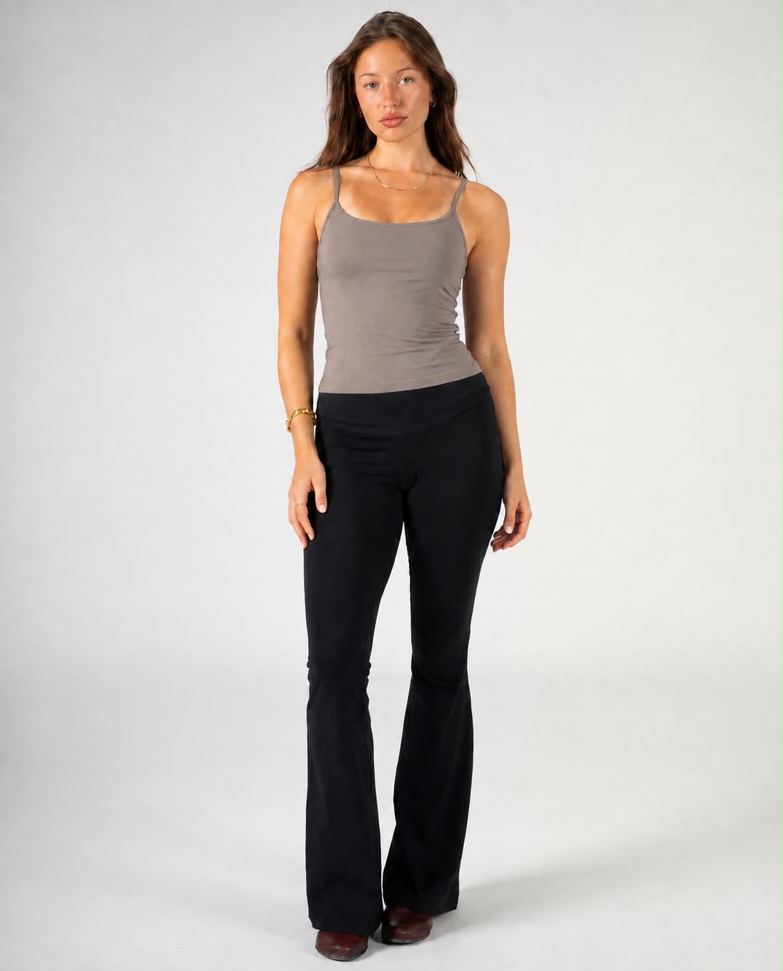GREY THIN STRAP TOP