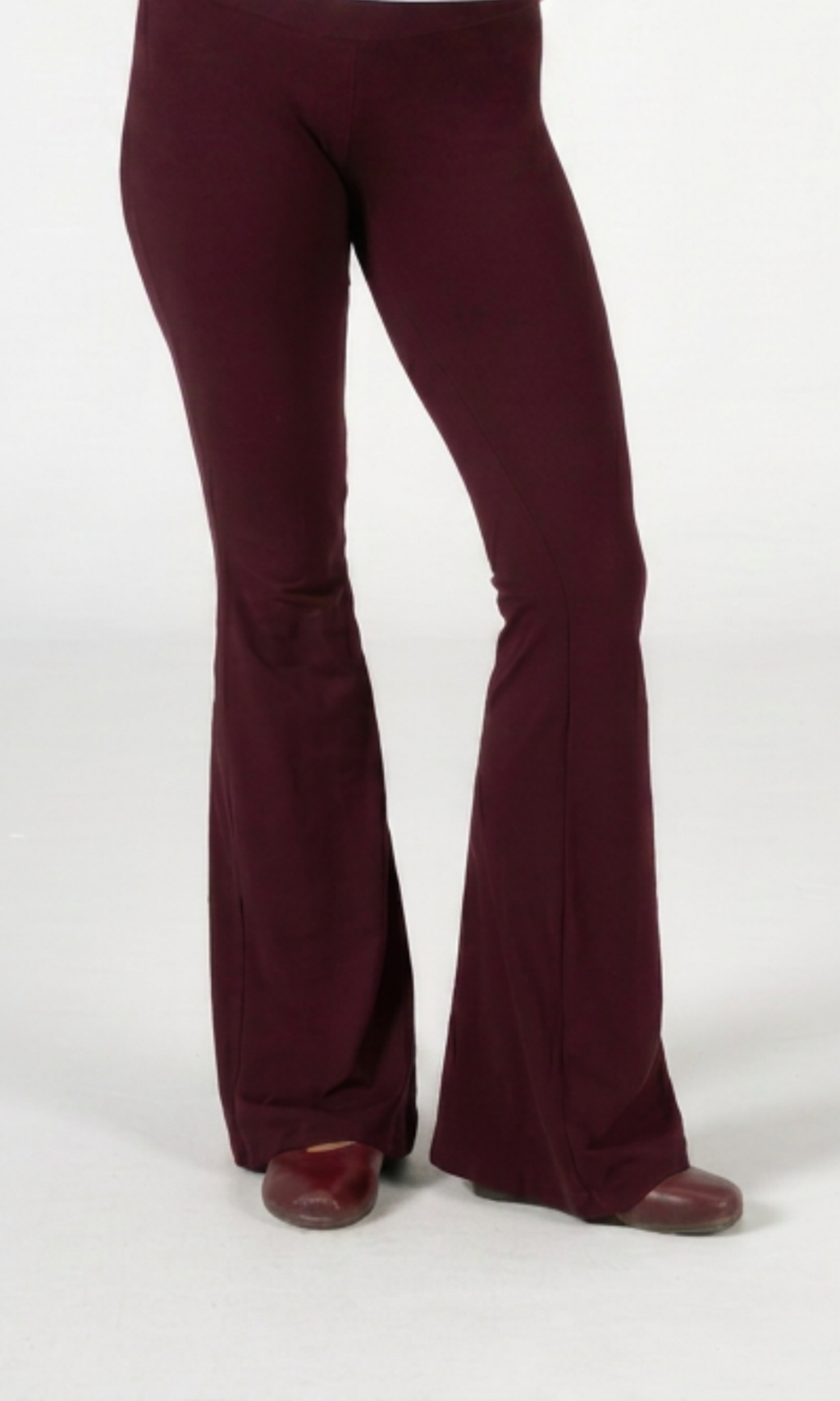 BURGUNDY FLARED YOGA PANTS