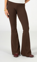 BROWN FLARED YOGA PANTS