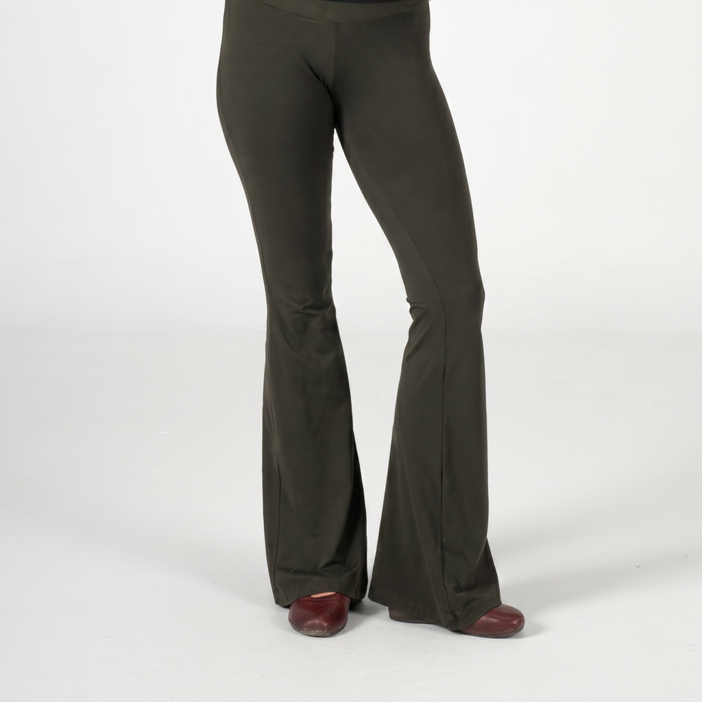 BROWN FLARED YOGA PANTS