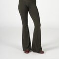 BROWN FLARED YOGA PANTS