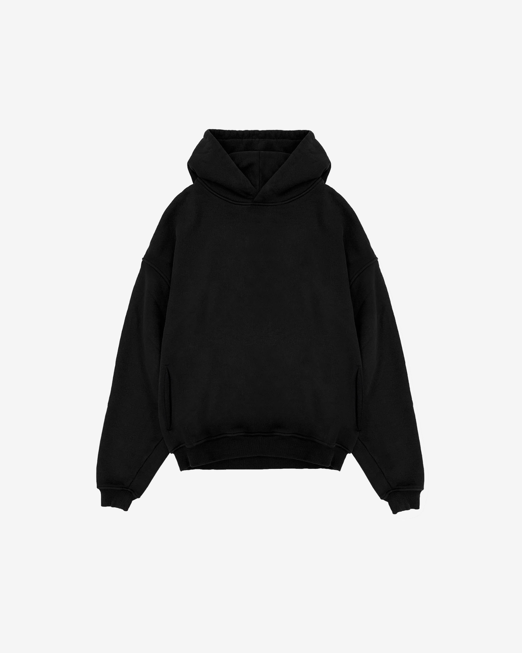 BLACK BASIC HOODIE