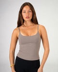 GREY THIN STRAP TOP