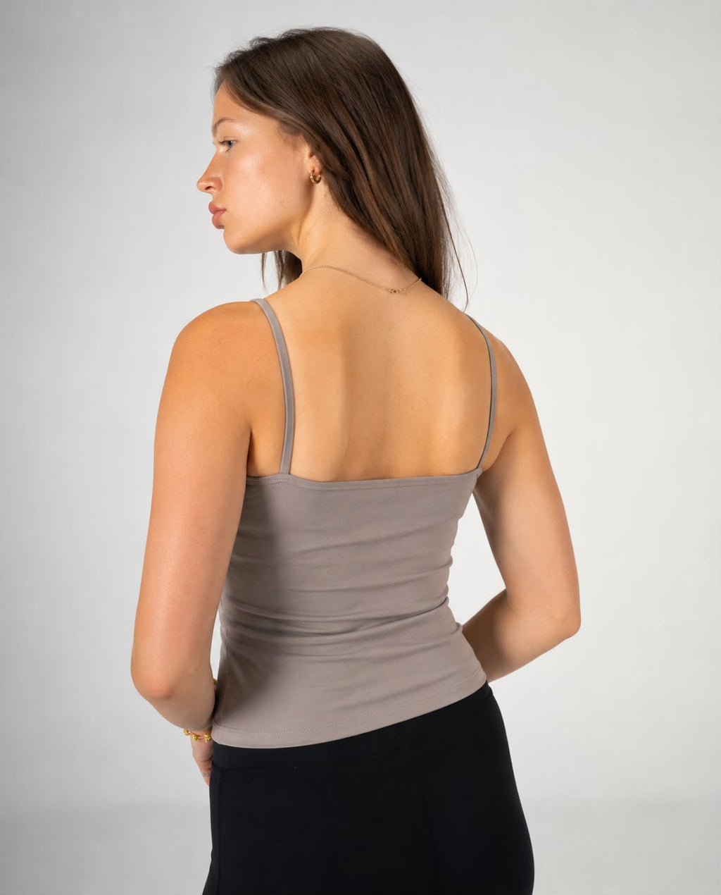 GREY THIN STRAP TOP