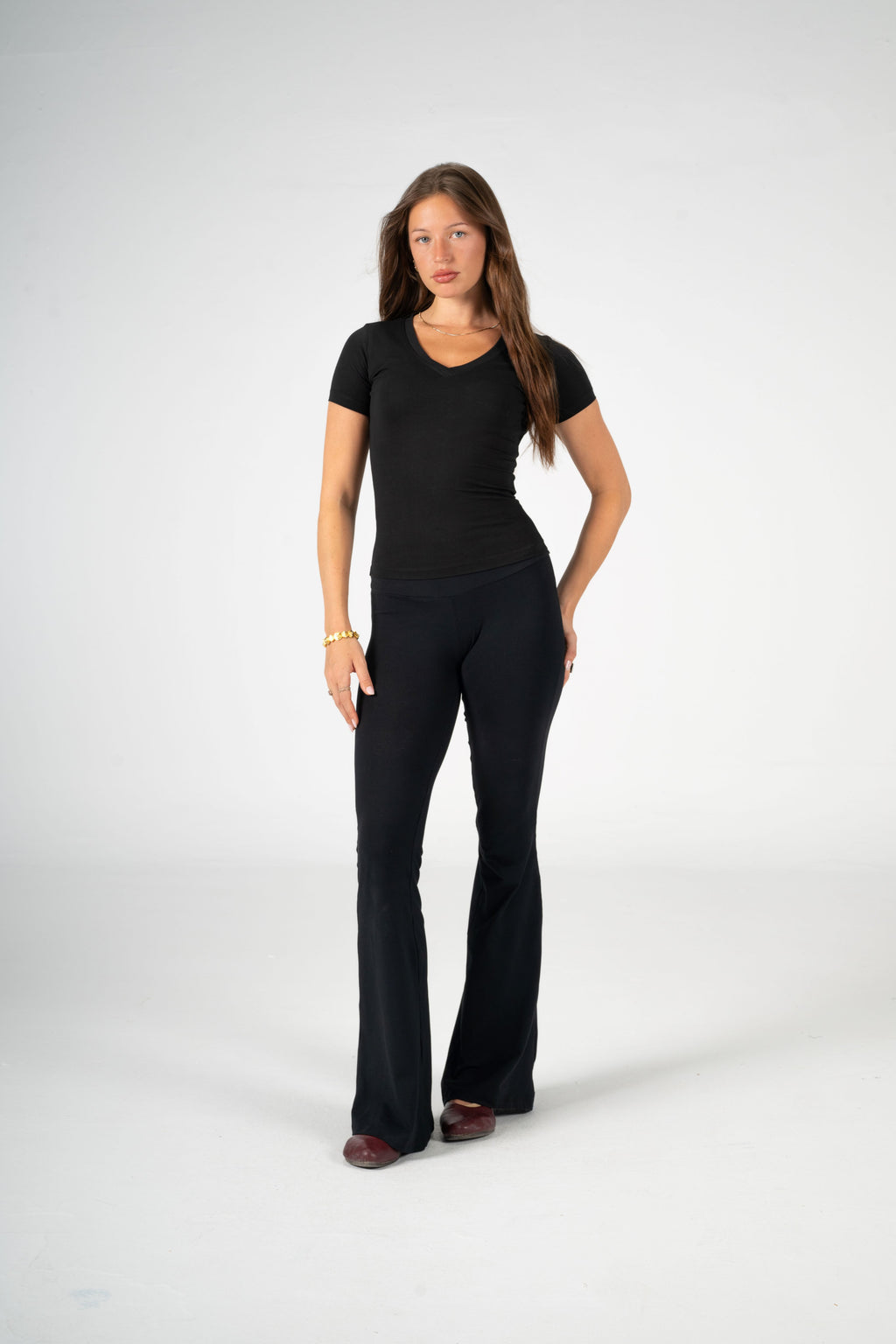 BLACK V SHAPED TOP