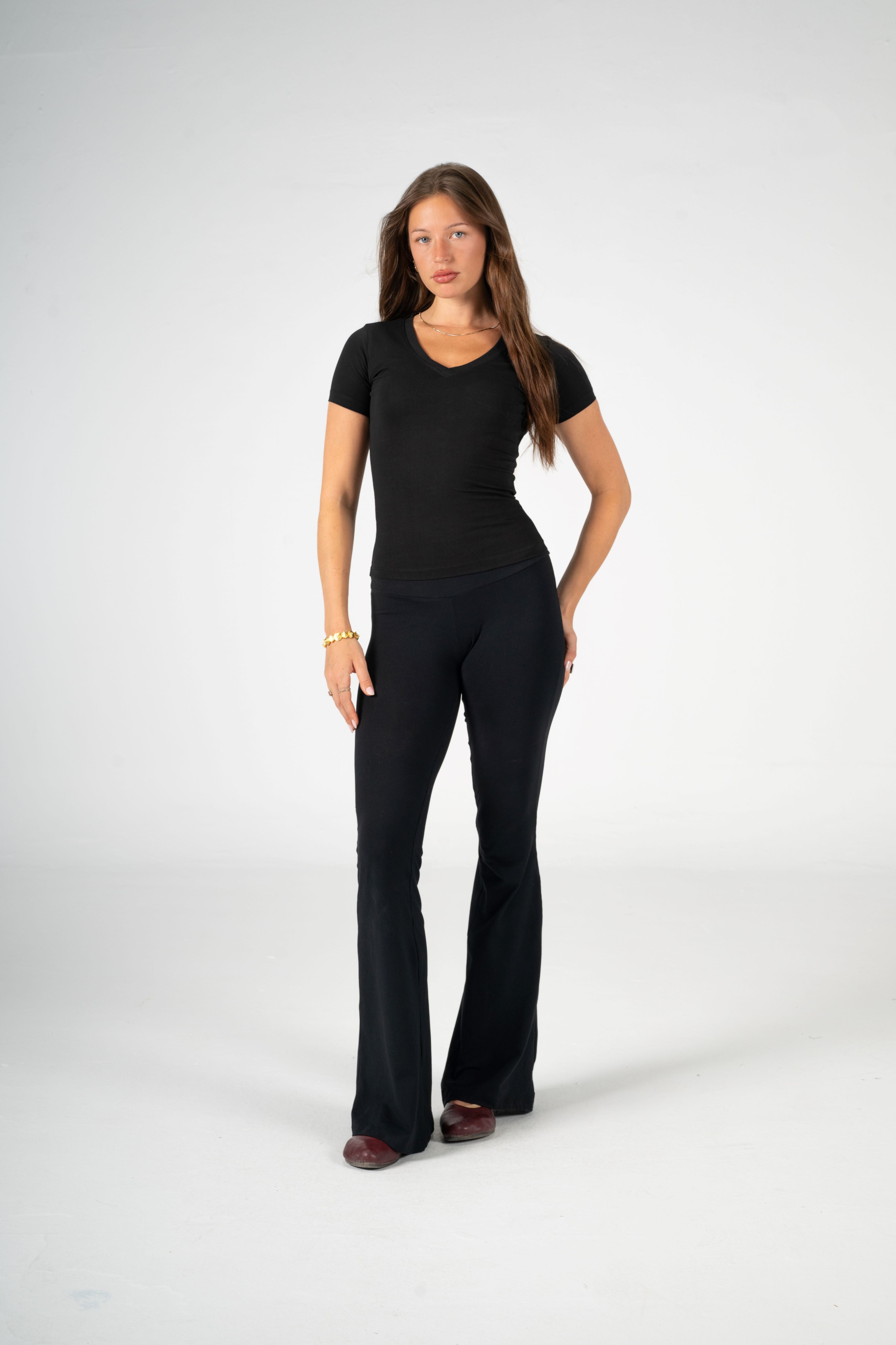 BLACK V SHAPED TOP