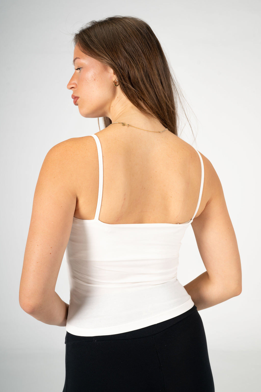 WHITE THIN STRAP TOP