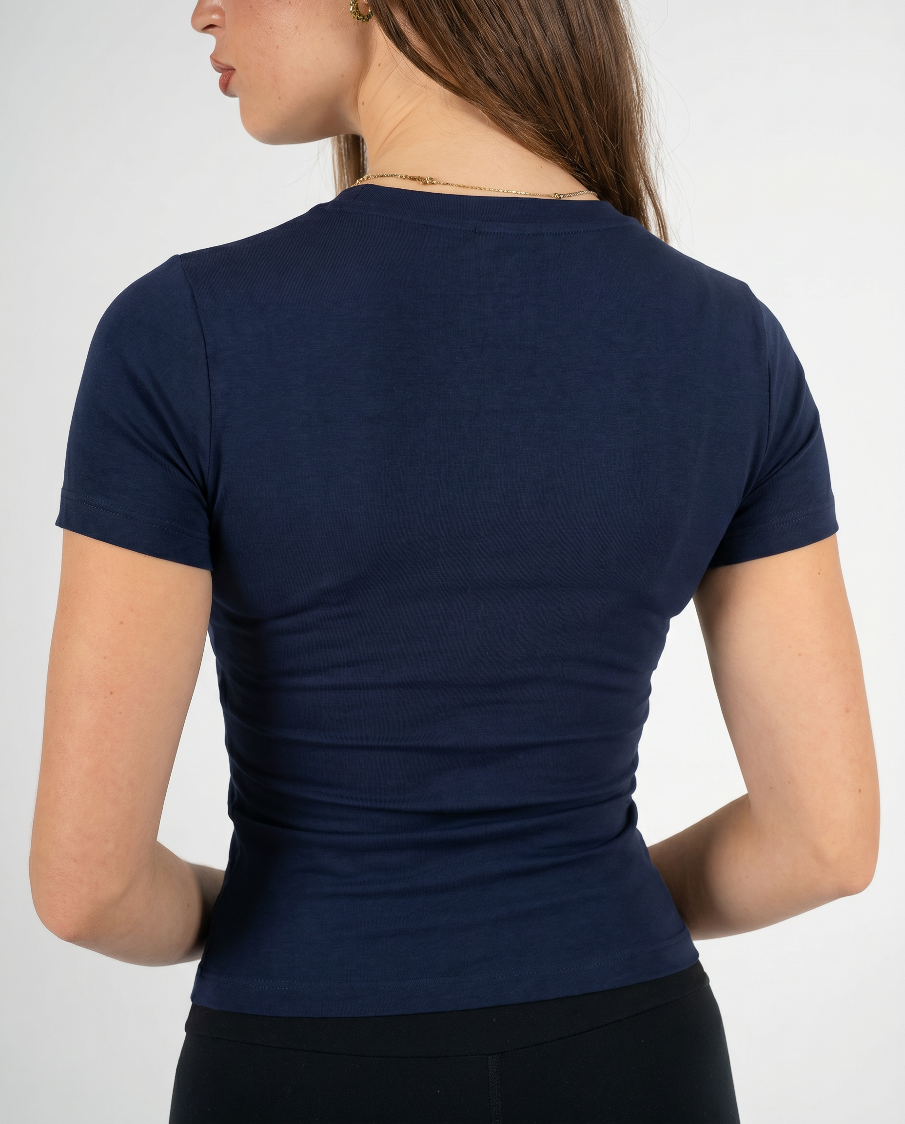 NAVY V SHAPED TOP