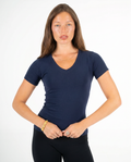 NAVY V SHAPED TOP