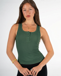 GREEN BUTTONED TANK TOP