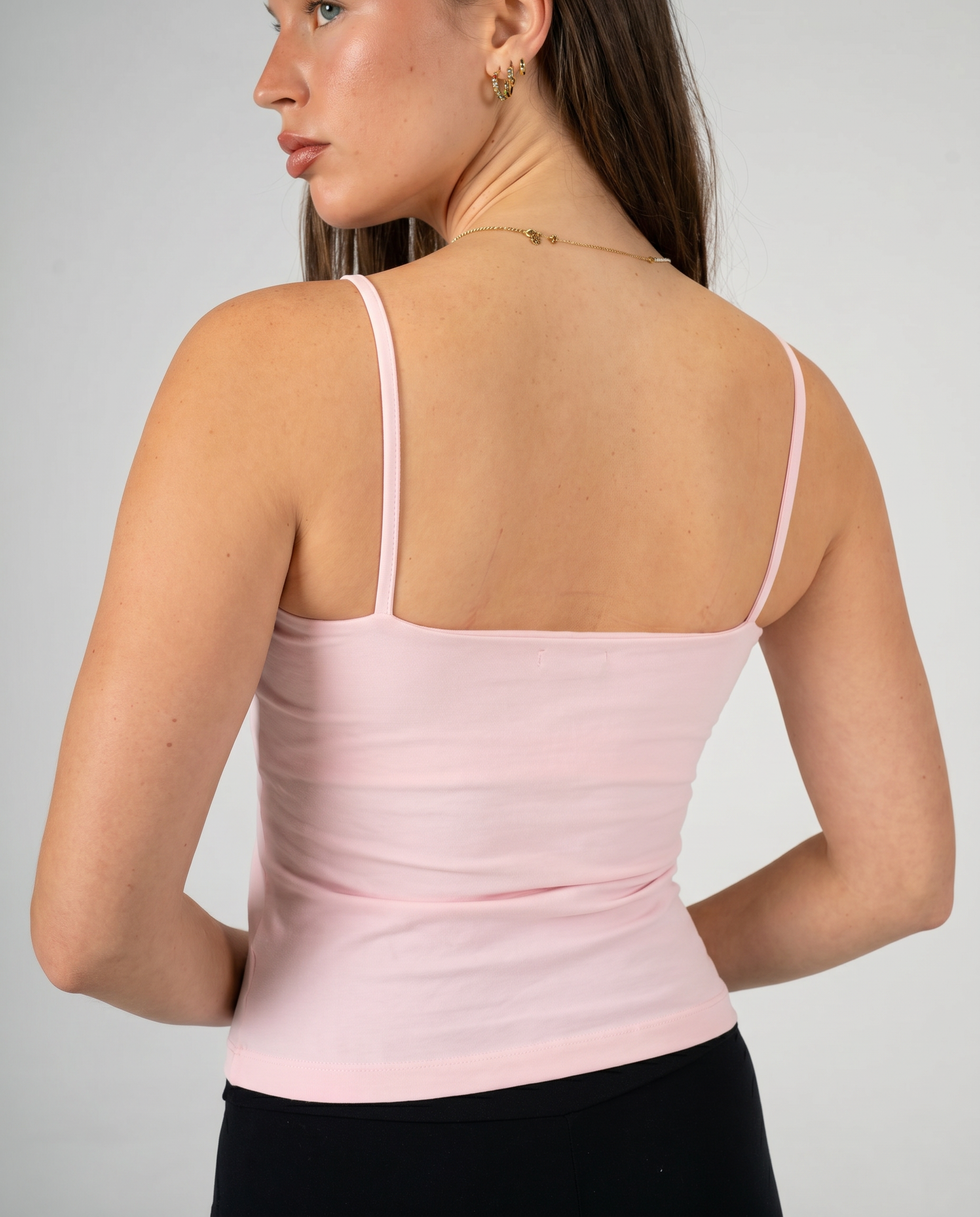 PINK THIN STRAP TOP