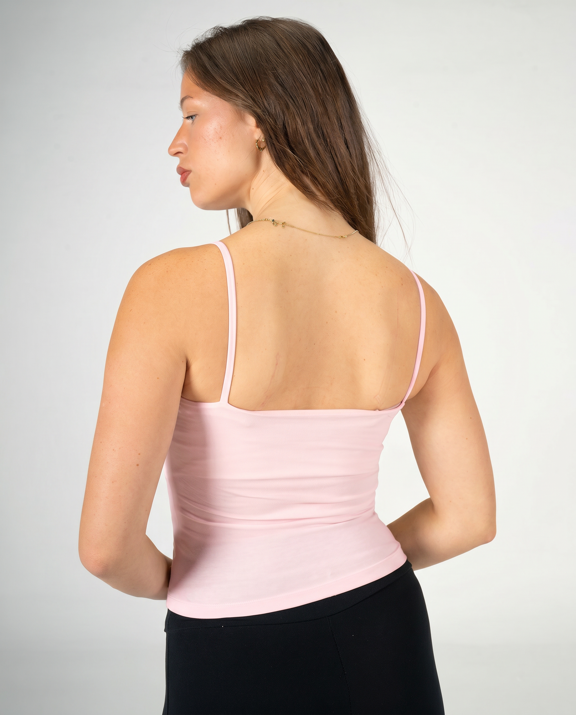 PINK THIN STRAP TOP