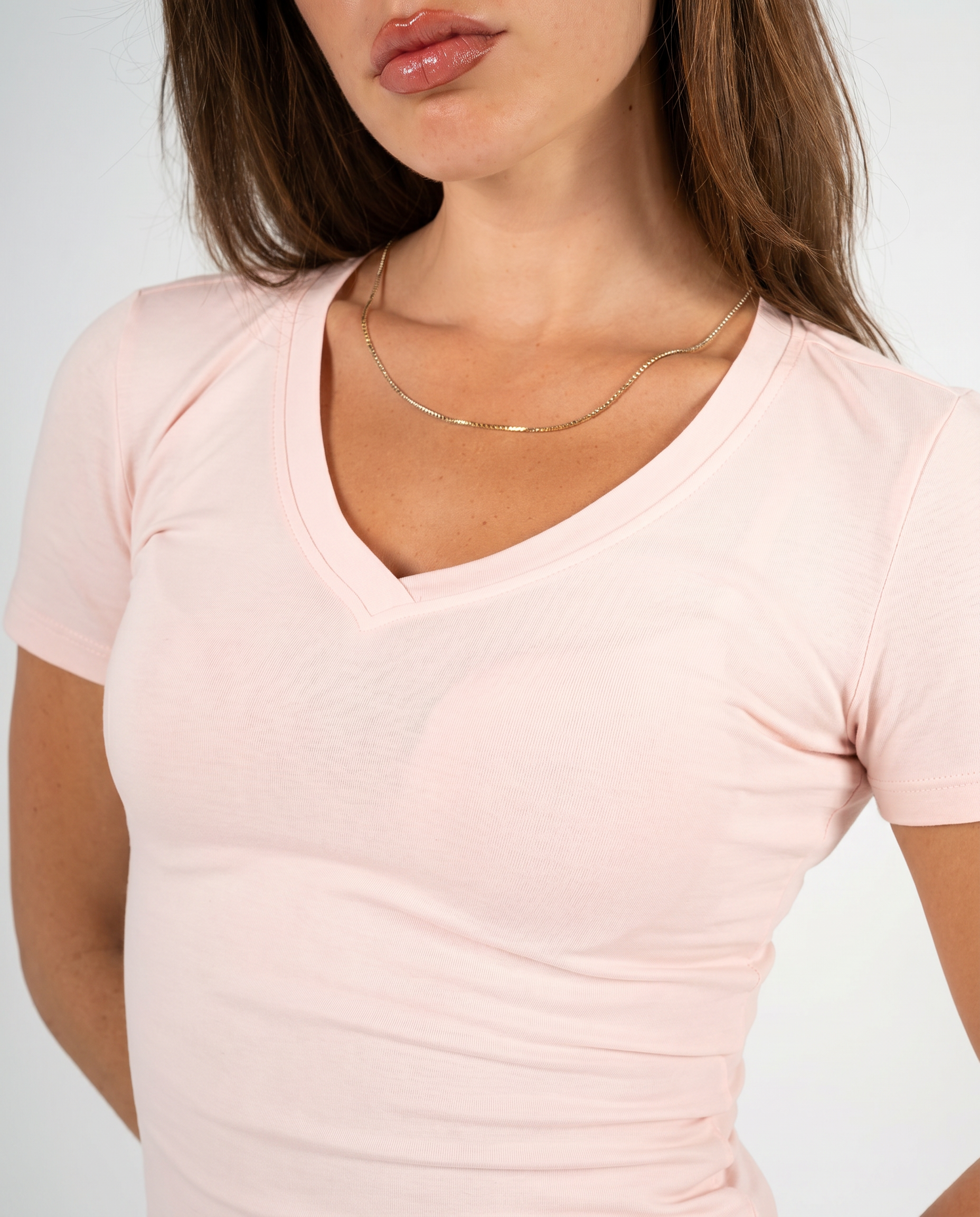 PINK V SHAPED TOP
