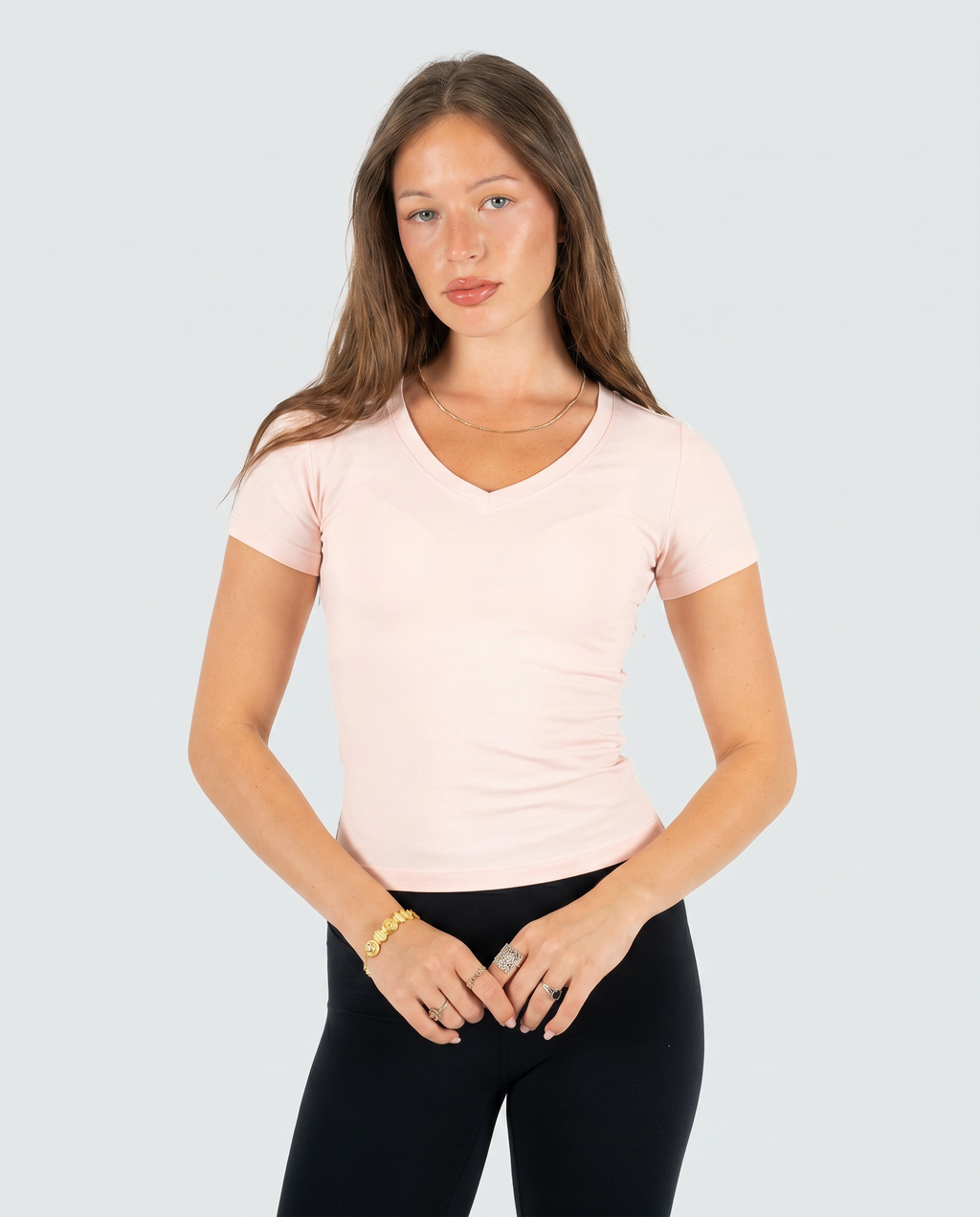 PINK V SHAPED TOP