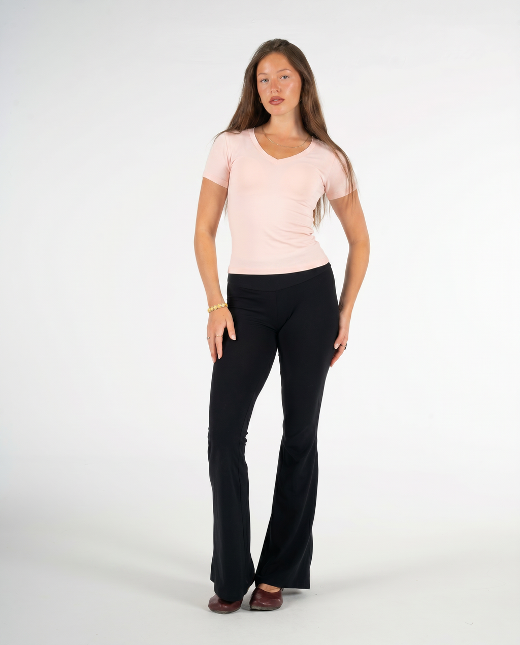 PINK V SHAPED TOP