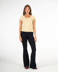 YELLOW ROUND NECK TOP