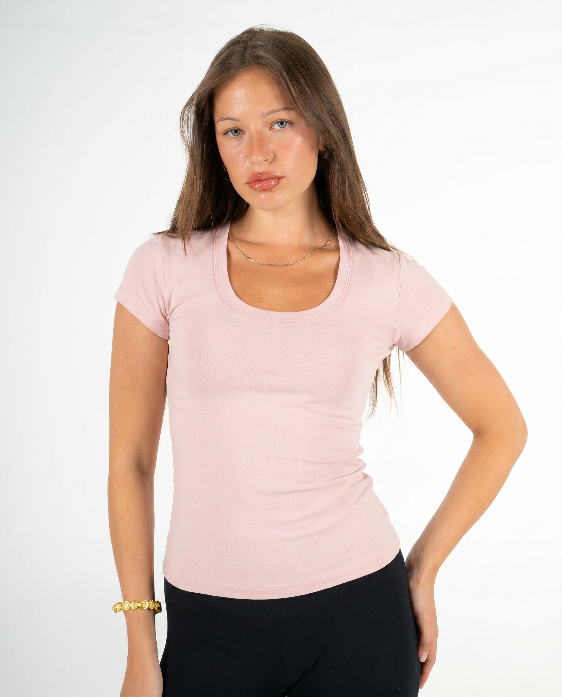 PINK ROUND NECK TOP