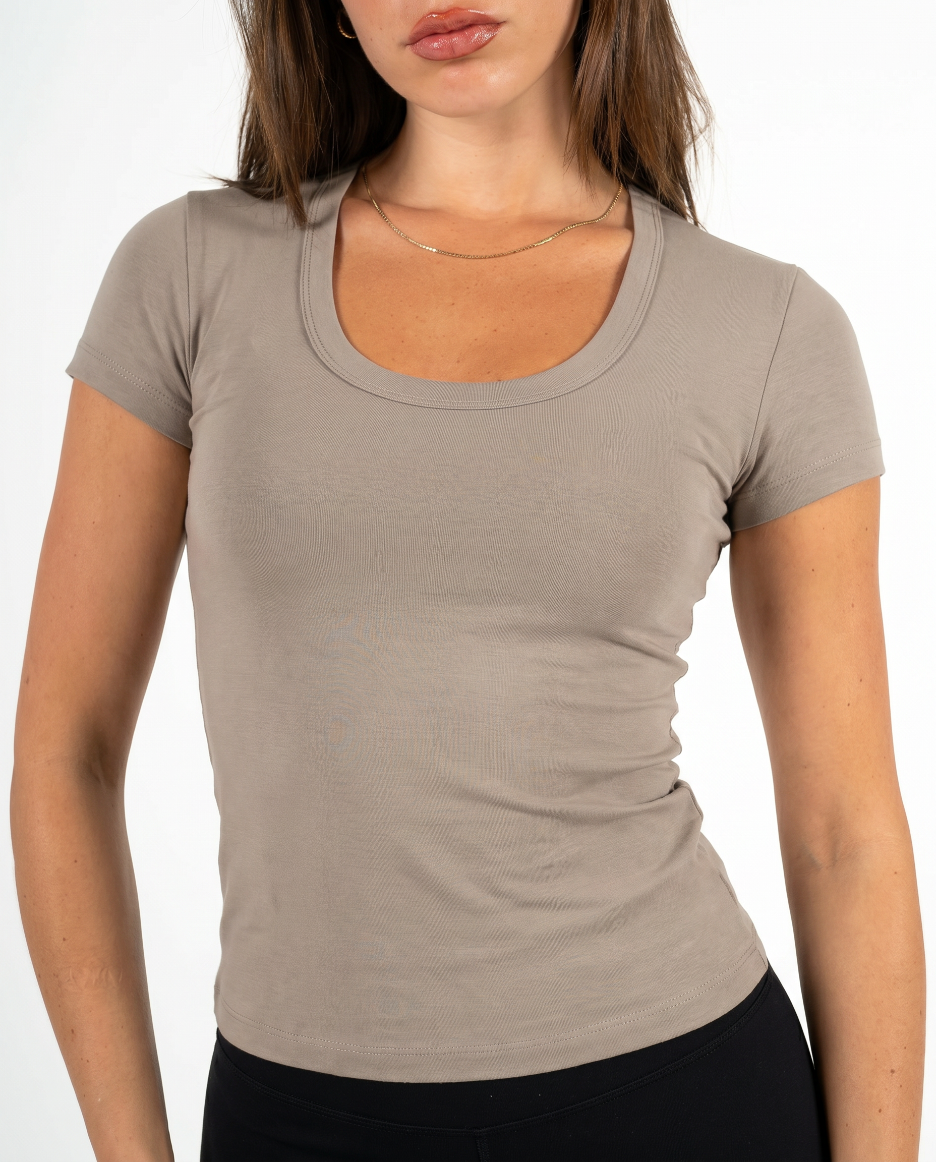 STONE ROUND NECK TOP