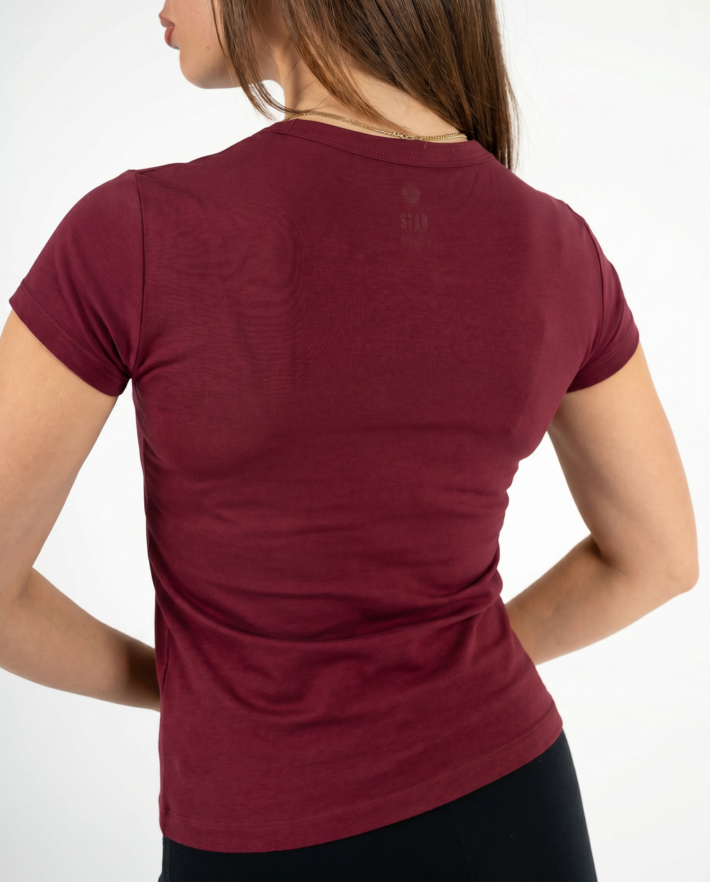 BURGUNDY ROUND NECK TOP