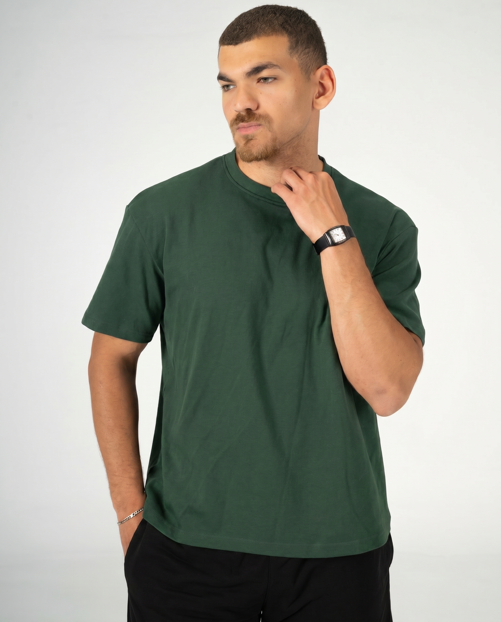 GREEN REGULAR FIT T-SHIRT