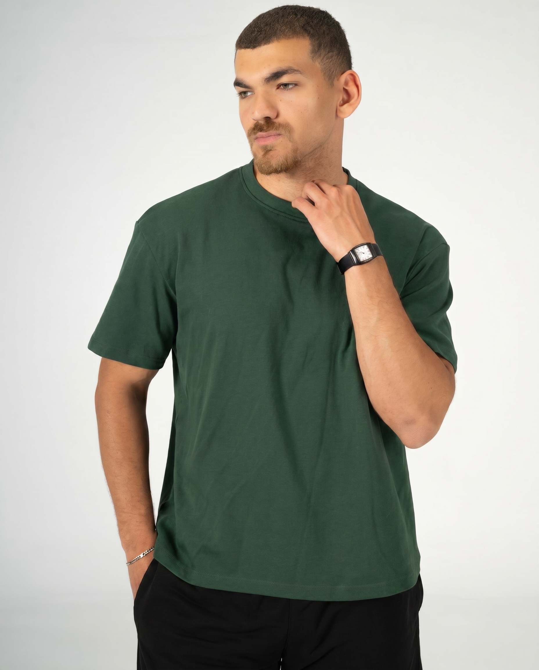 GREEN REGULAR FIT T-SHIRT