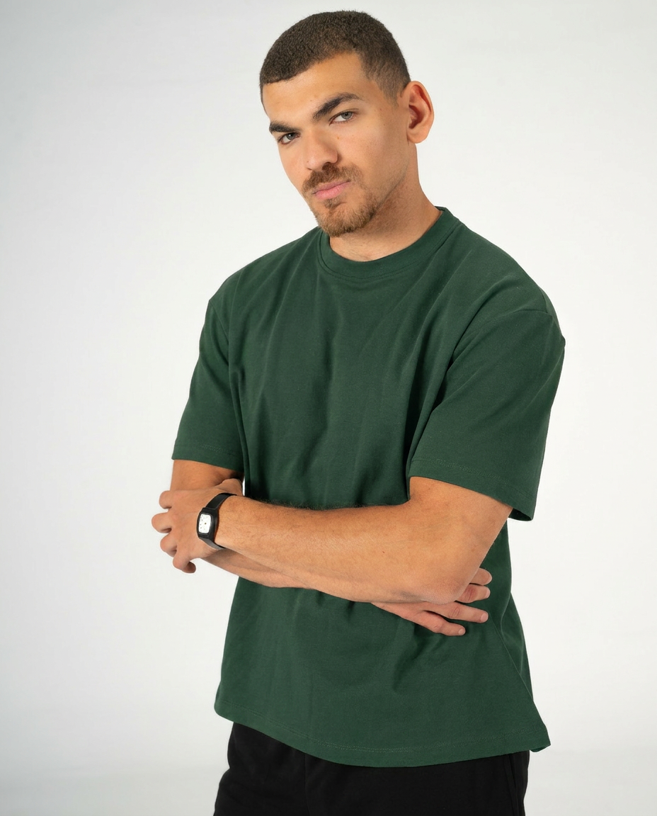 GREEN REGULAR FIT T-SHIRT
