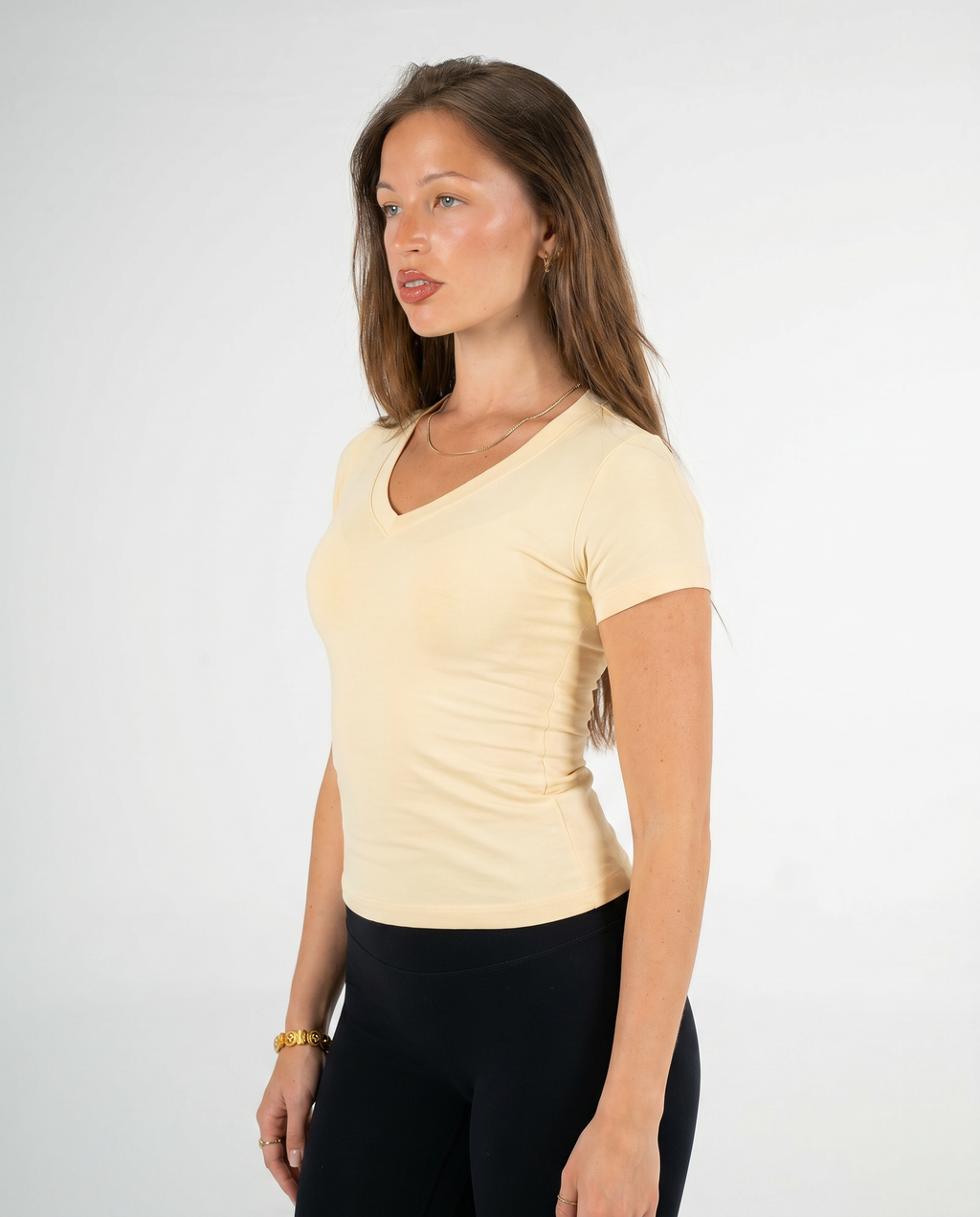 YELLOW V SHAPED TOP