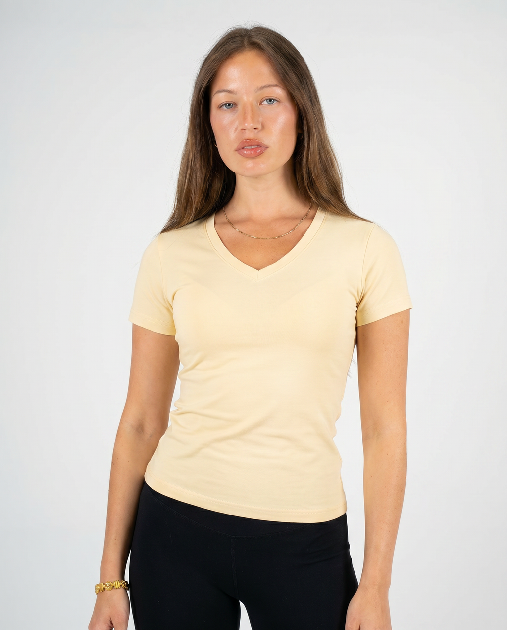 YELLOW V SHAPED TOP