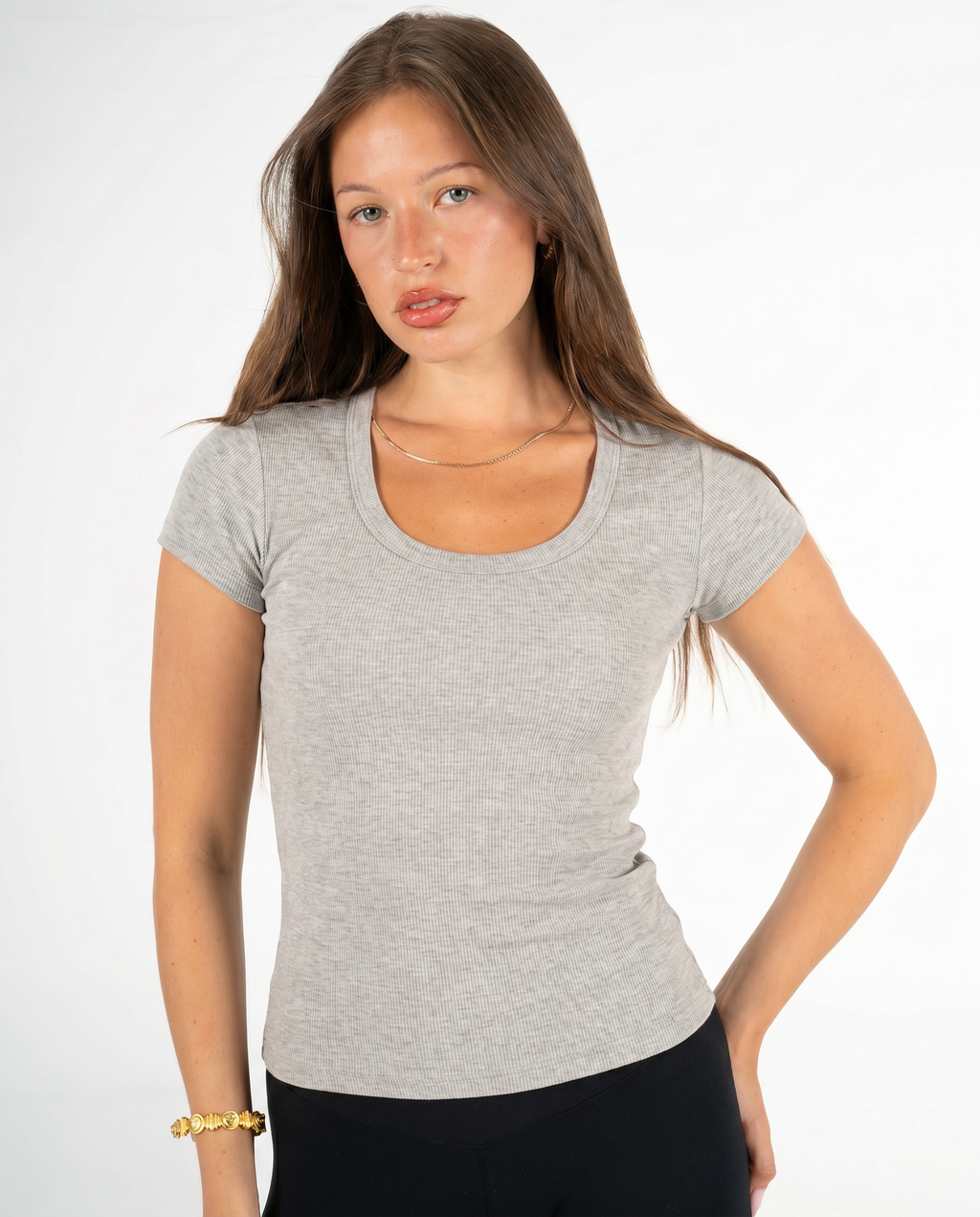 STONE ROUND NECK TOP