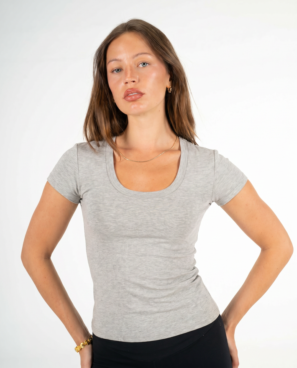 STONE ROUND NECK TOP