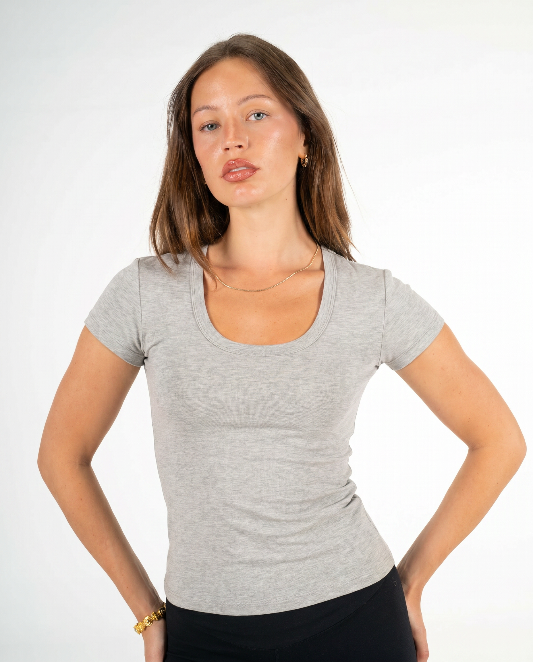 STONE ROUND NECK TOP