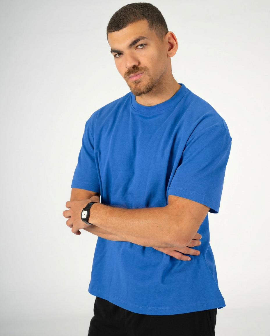BLUE REGULAR FIT T-SHIRT