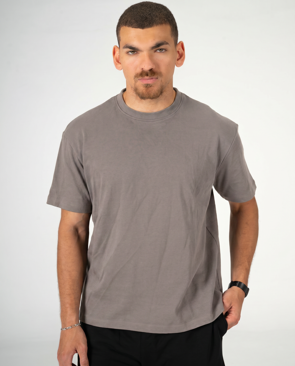 GREY REGULAR FIT T-SHIRT