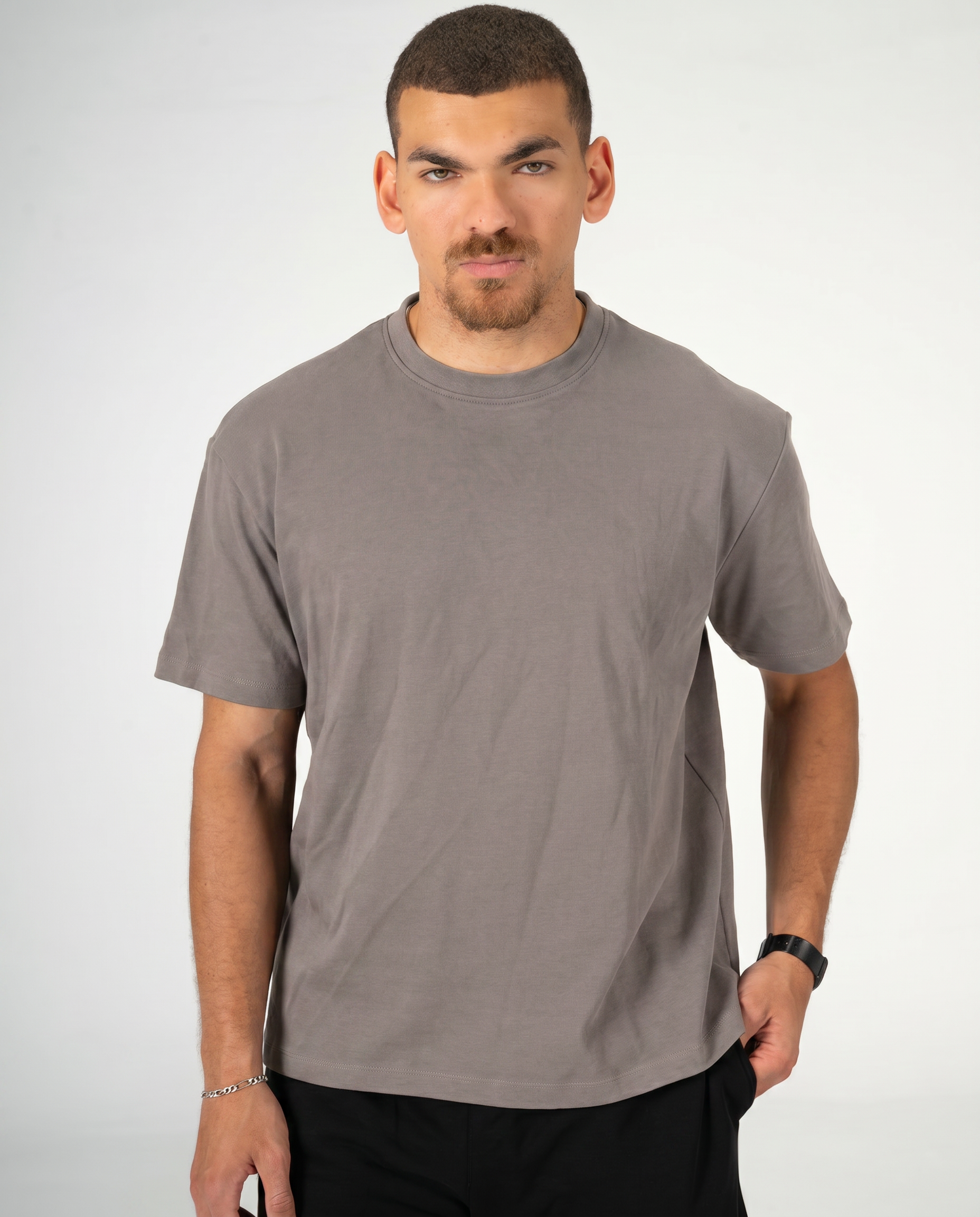 GREY REGULAR FIT T-SHIRT