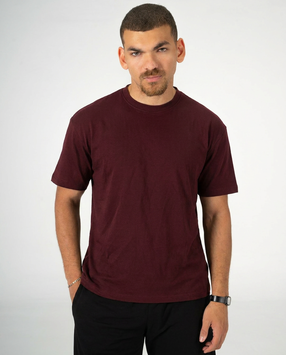 BURGUNDY REGULAR FIT T-SHIRT