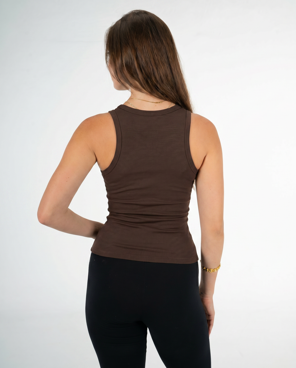 BROWN BUTTONED TANK TOP