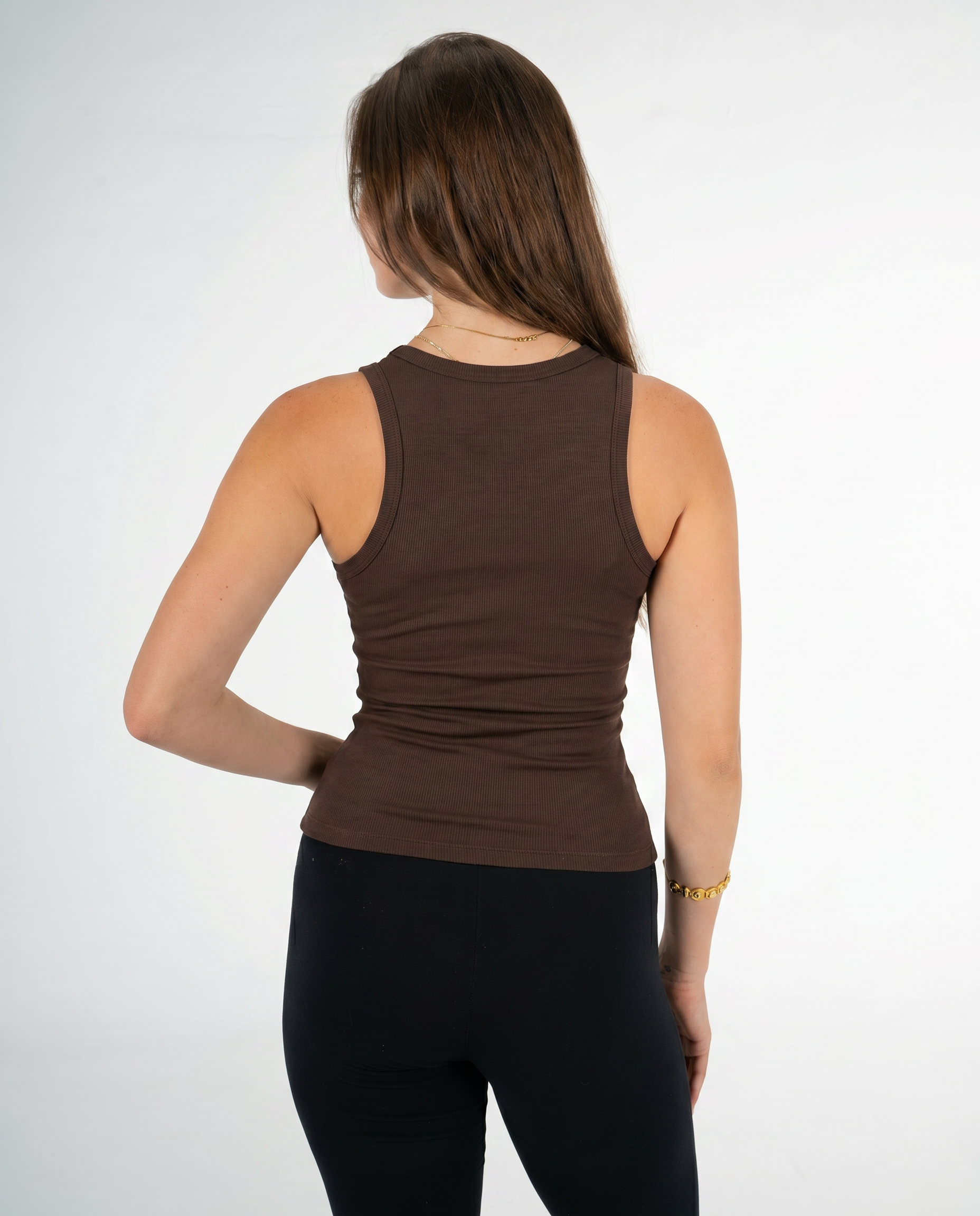 BROWN BUTTONED TANK TOP