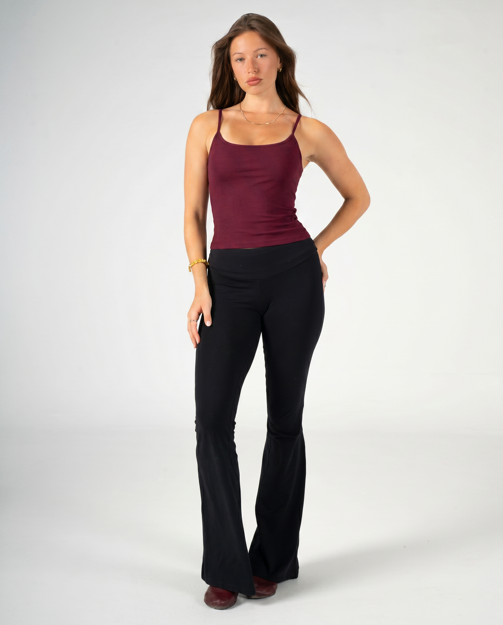 BURGUNDY THIN STRAP TOP