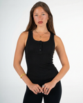 BLACK BUTTONED TANK TOP