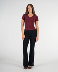 BURGUNDY V SHAPED TOP