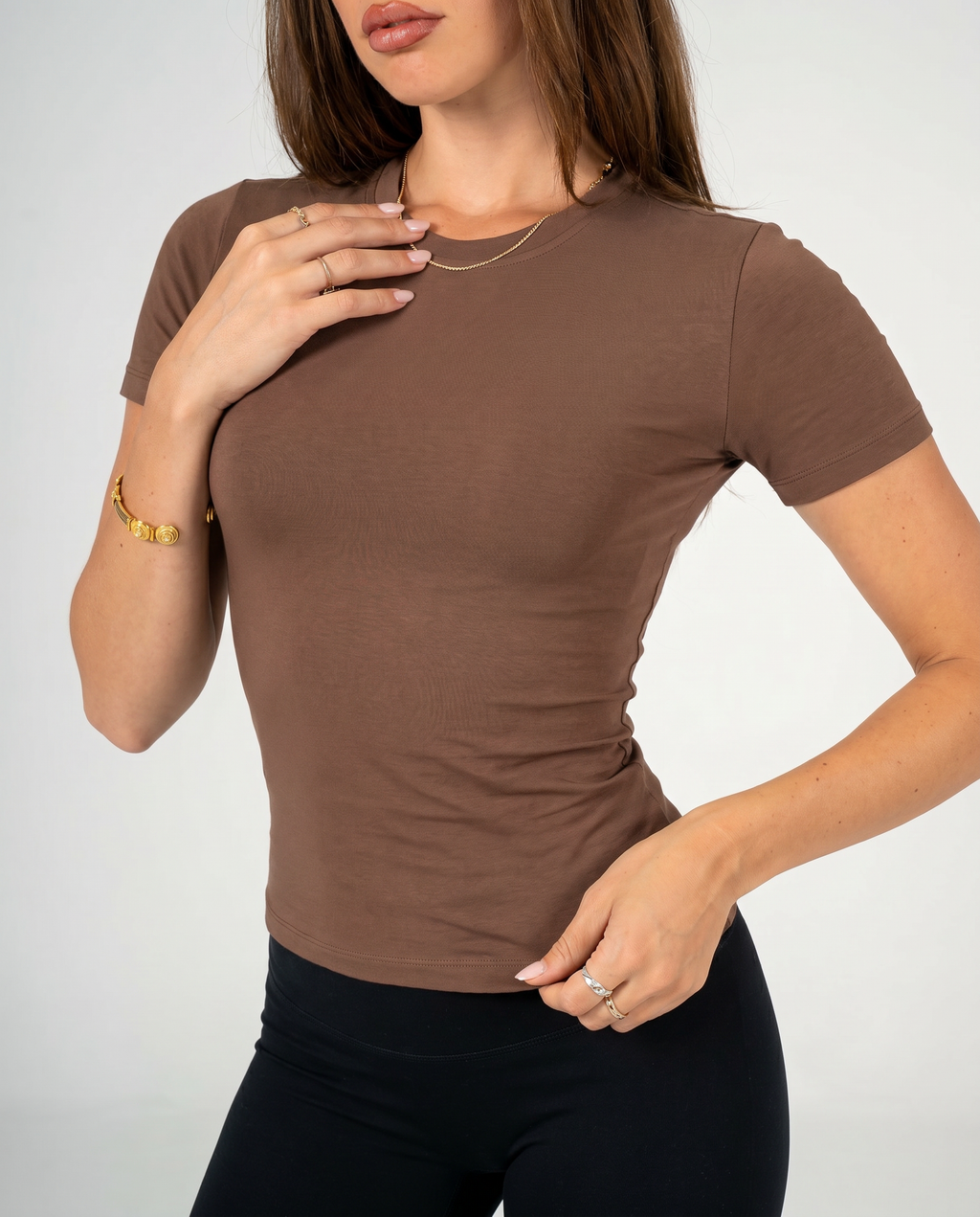 BROWN SHORT SLEEVE