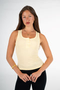 YELLOW BUTTONED TANK TOP
