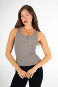 GREY BUTTONED TANK TOP