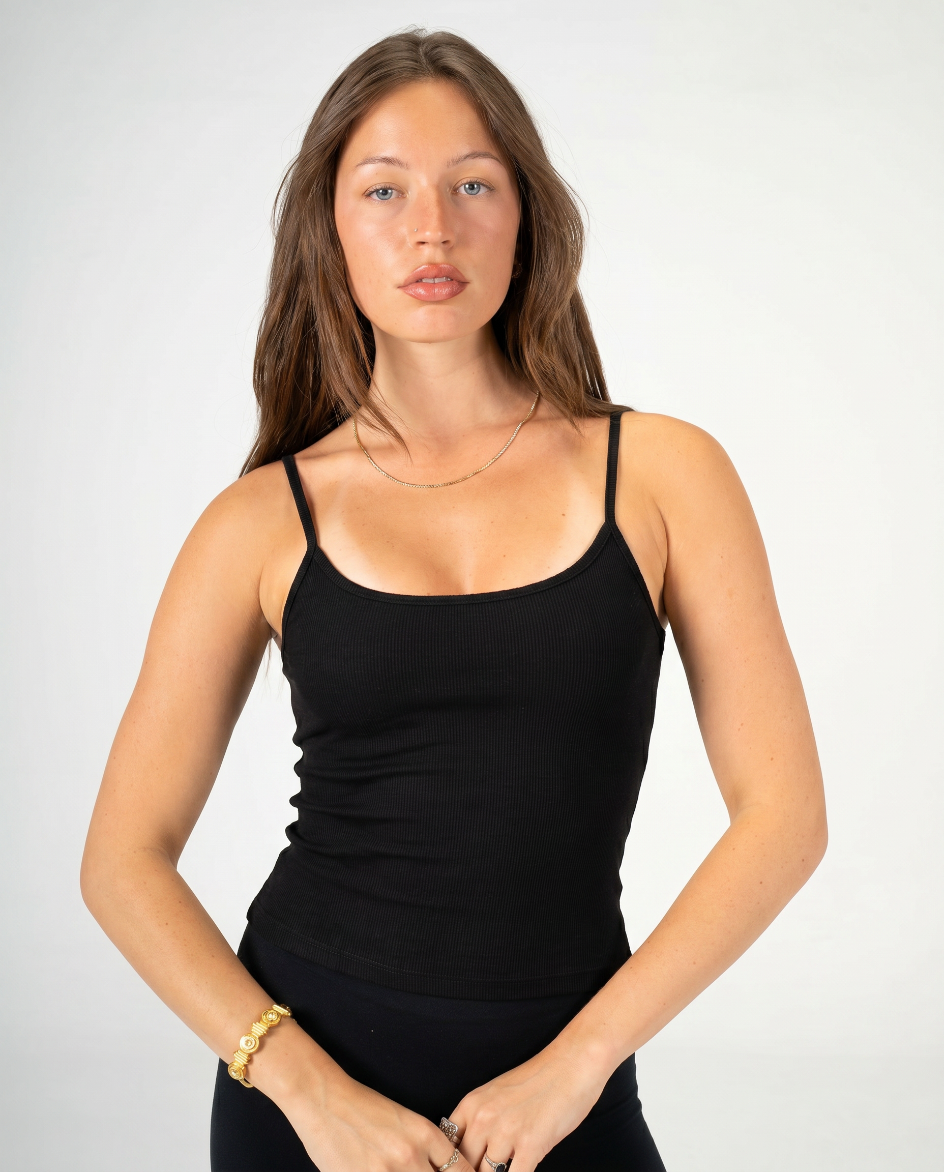 BLACK THIN STRAP TOP