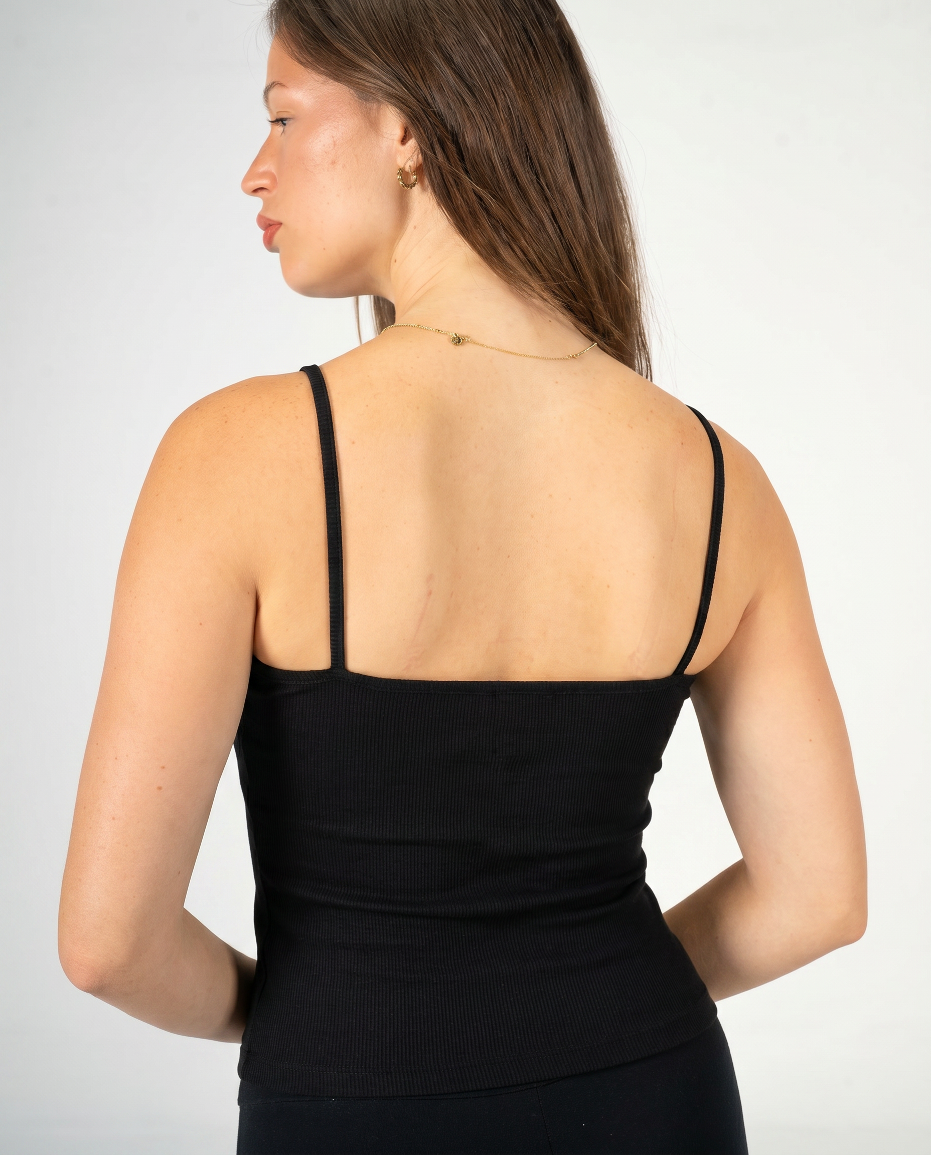BLACK THIN STRAP TOP