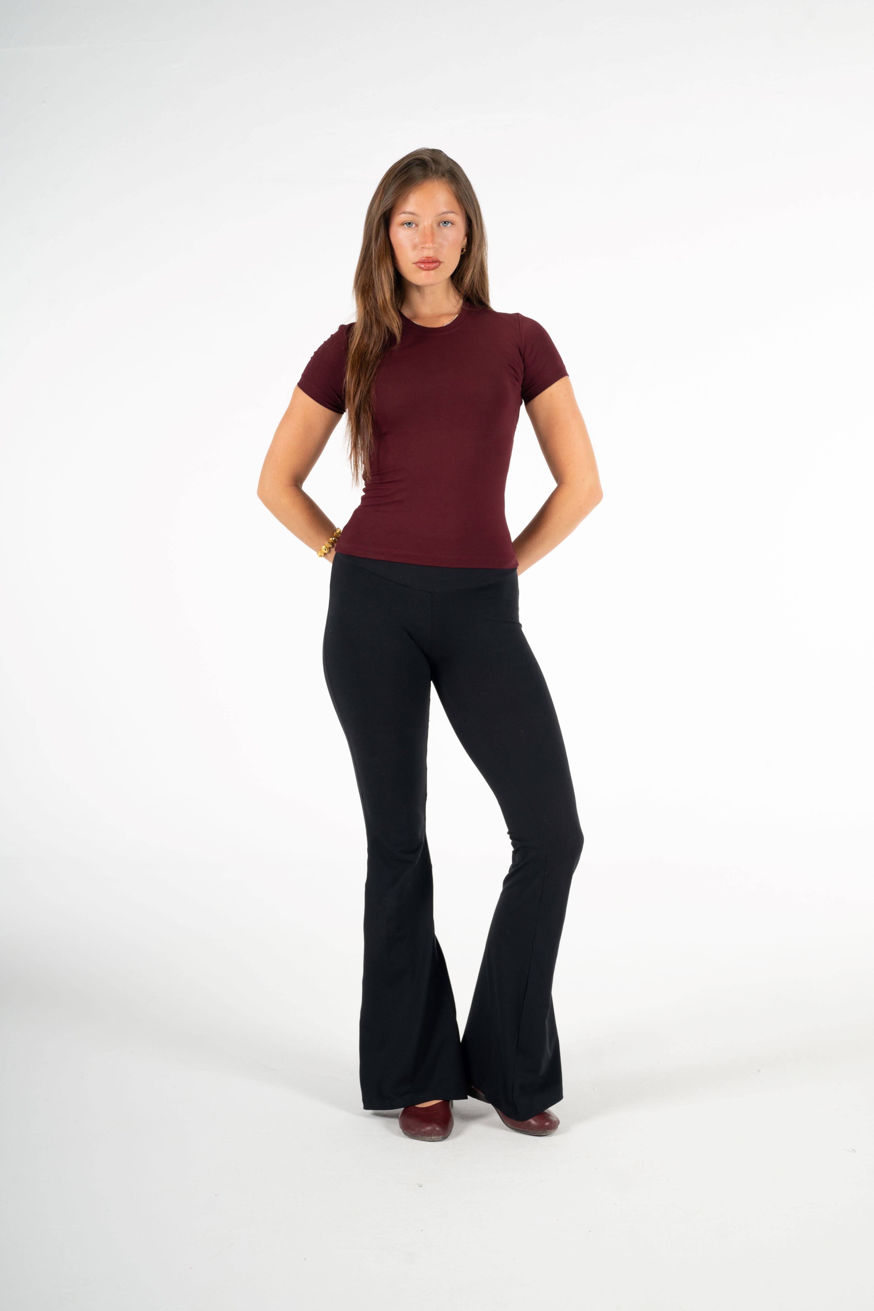 BURGUNDY SHORT SLEEVE
