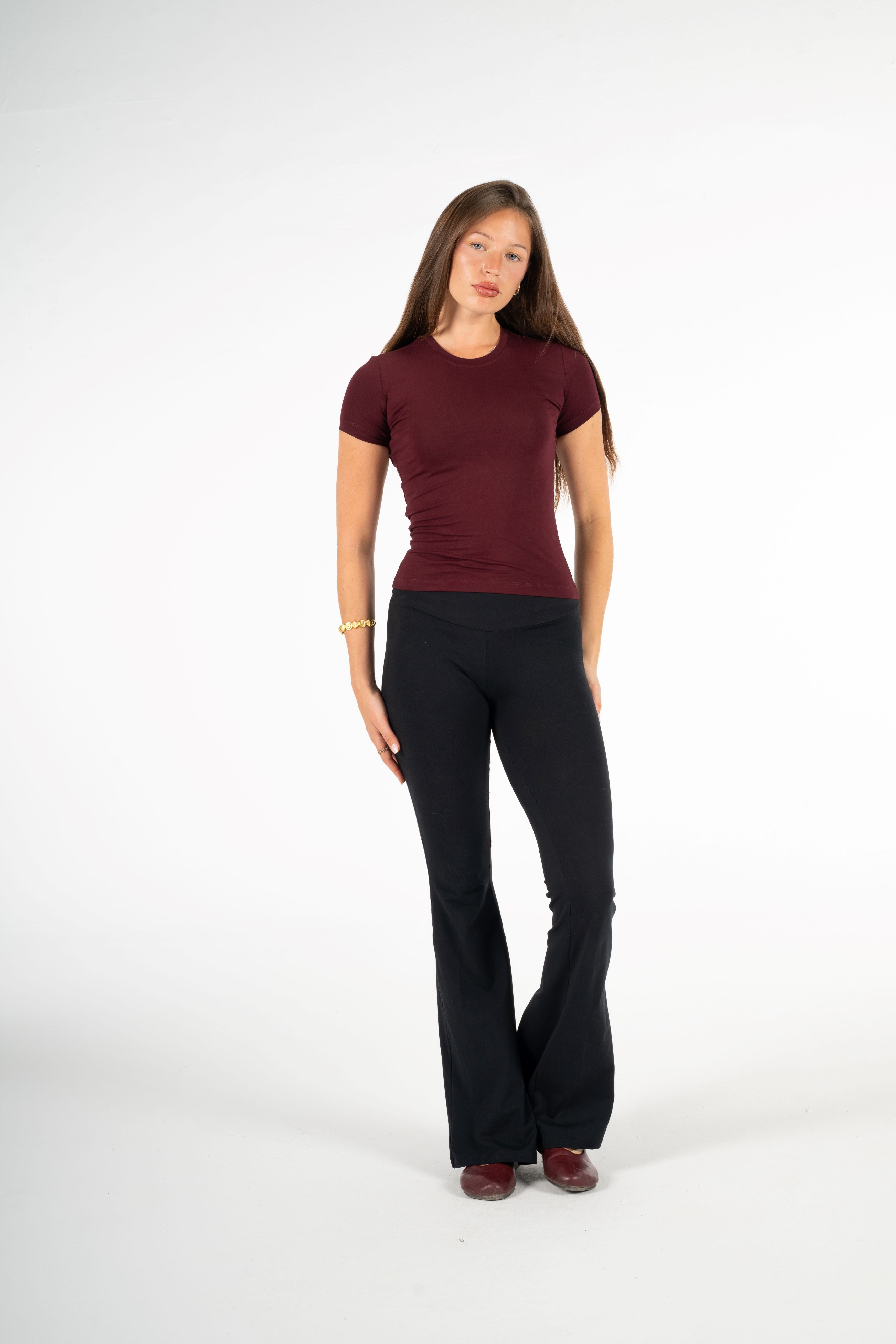 BURGUNDY SHORT SLEEVE