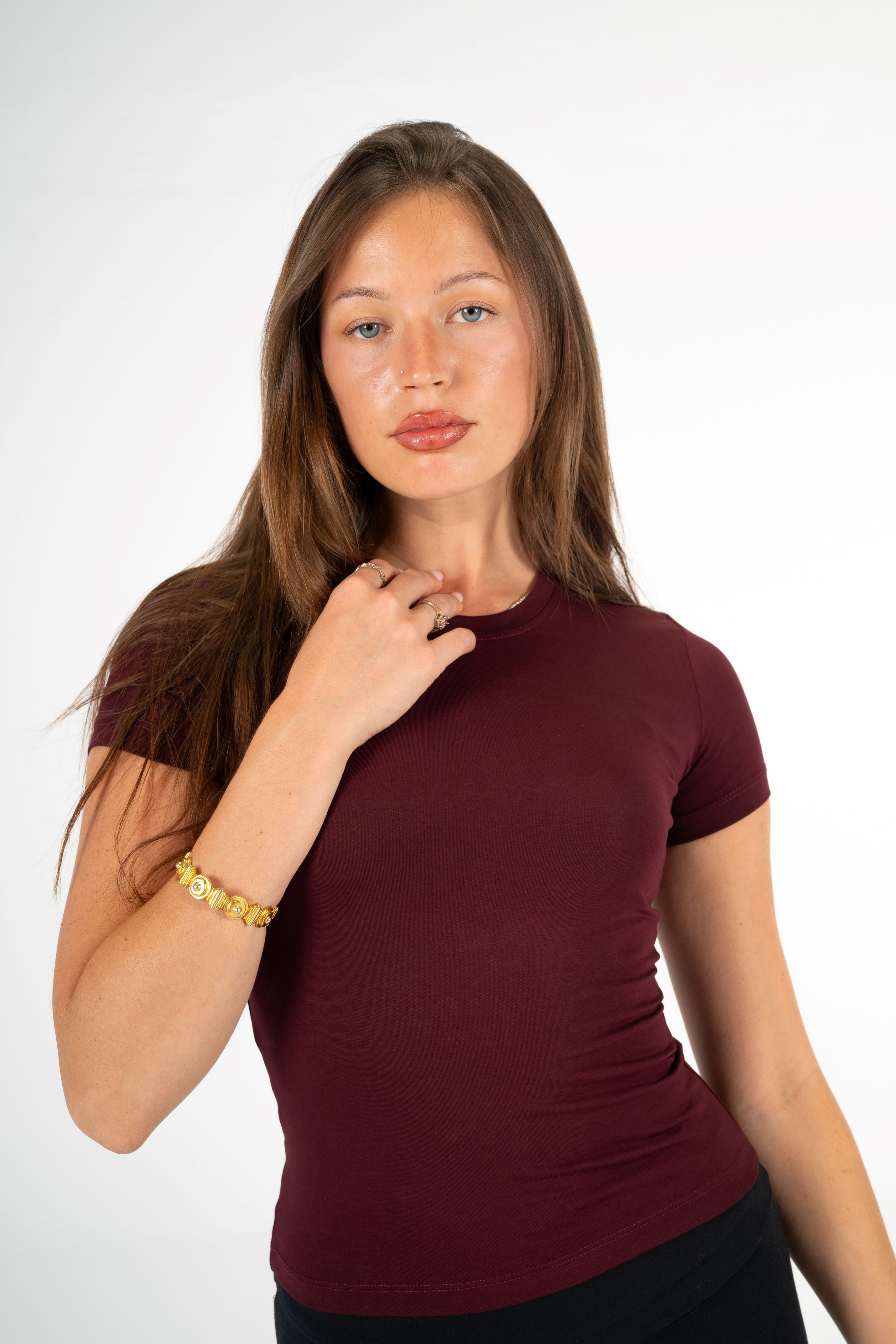 BURGUNDY SHORT SLEEVE