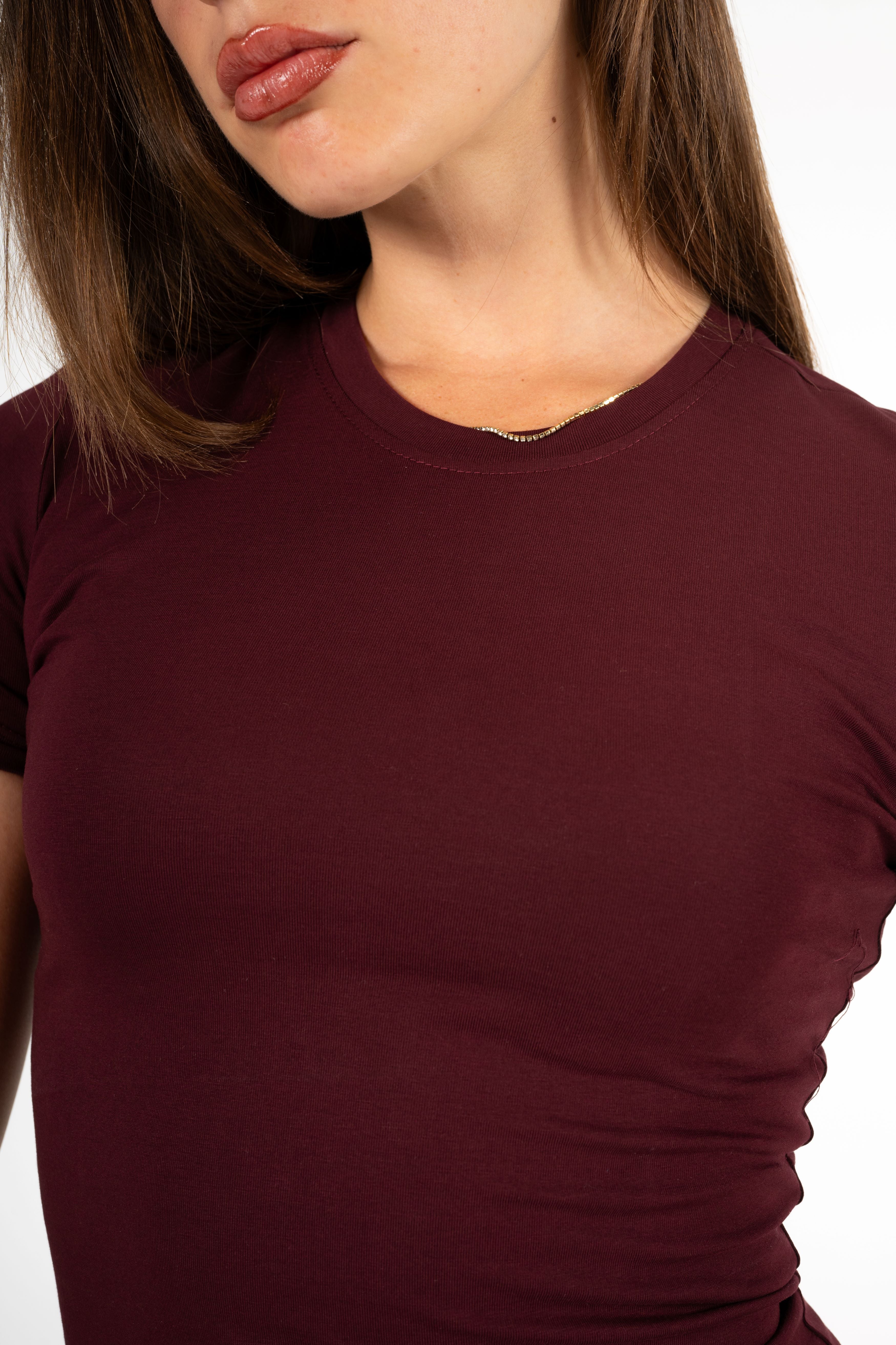 BURGUNDY SHORT SLEEVE