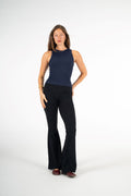 NAVY HIGH NECK TANK TOP